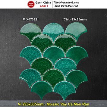 Gạch Mosaic Gốm Vảy Cá MIX070821