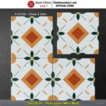 Gạch Bông Men 20x20 Trung Quốc FG2154