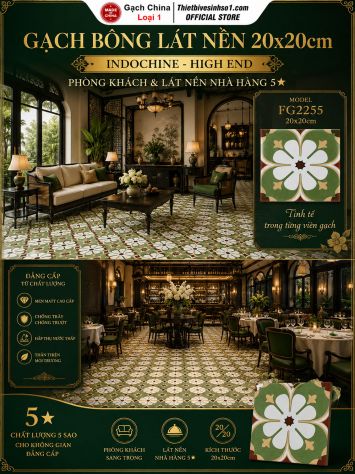 Gạch Bông Men 20x20 Trung Quốc FG2255