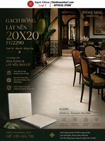 Gạch Bông Men 20x20 Trung Quốc FG2290