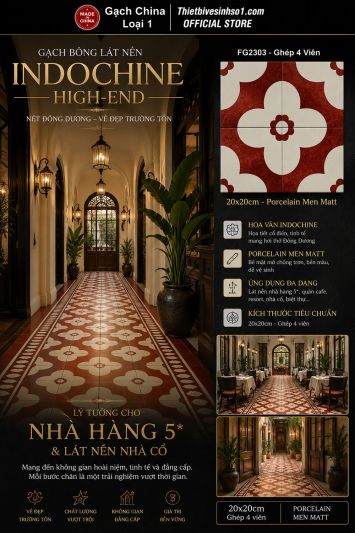 Gạch Bông Men 20x20 Trung Quốc FG2303