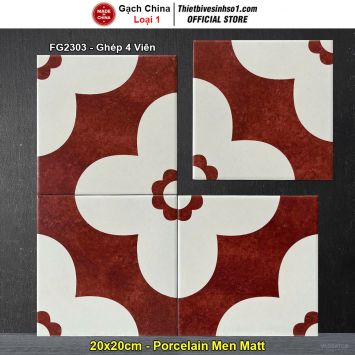 Gạch Bông Men 20x20 Trung Quốc FG2303