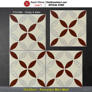 Gạch Bông Men 20x20 Trung Quốc FG2344
