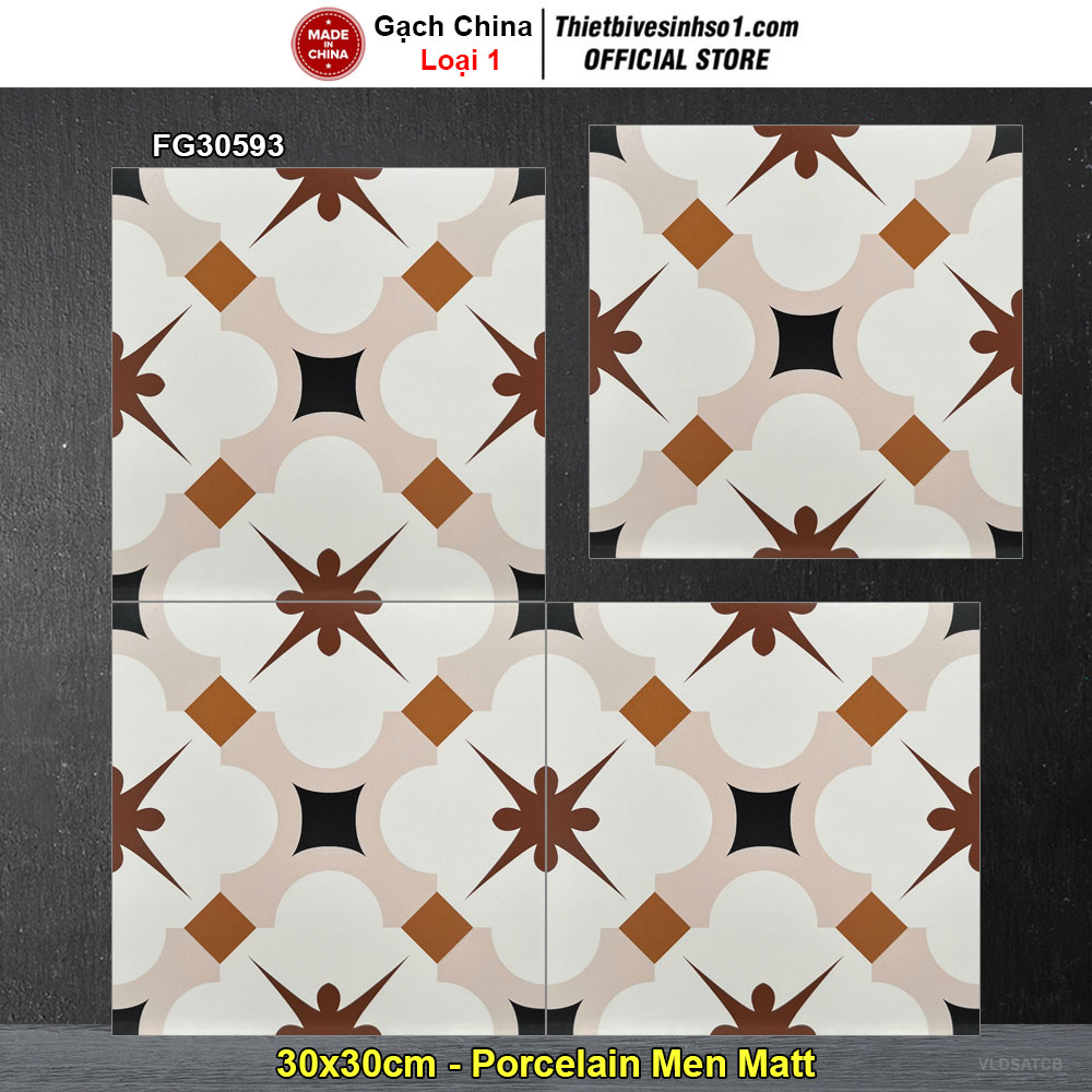 Gạch Bông Men 30x30 Trung Quốc FG30593
