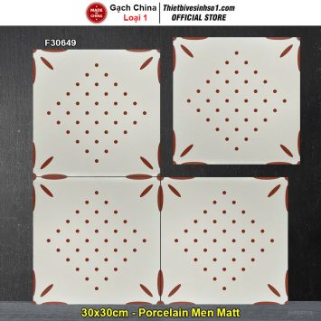 Gạch Bông Men 30x30 Trung Quốc F30649