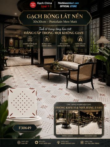 Gạch Bông Men 30x30 Trung Quốc F30649