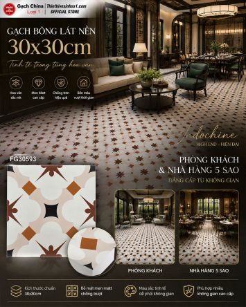Gạch Bông Men 30x30 Trung Quốc FG30593