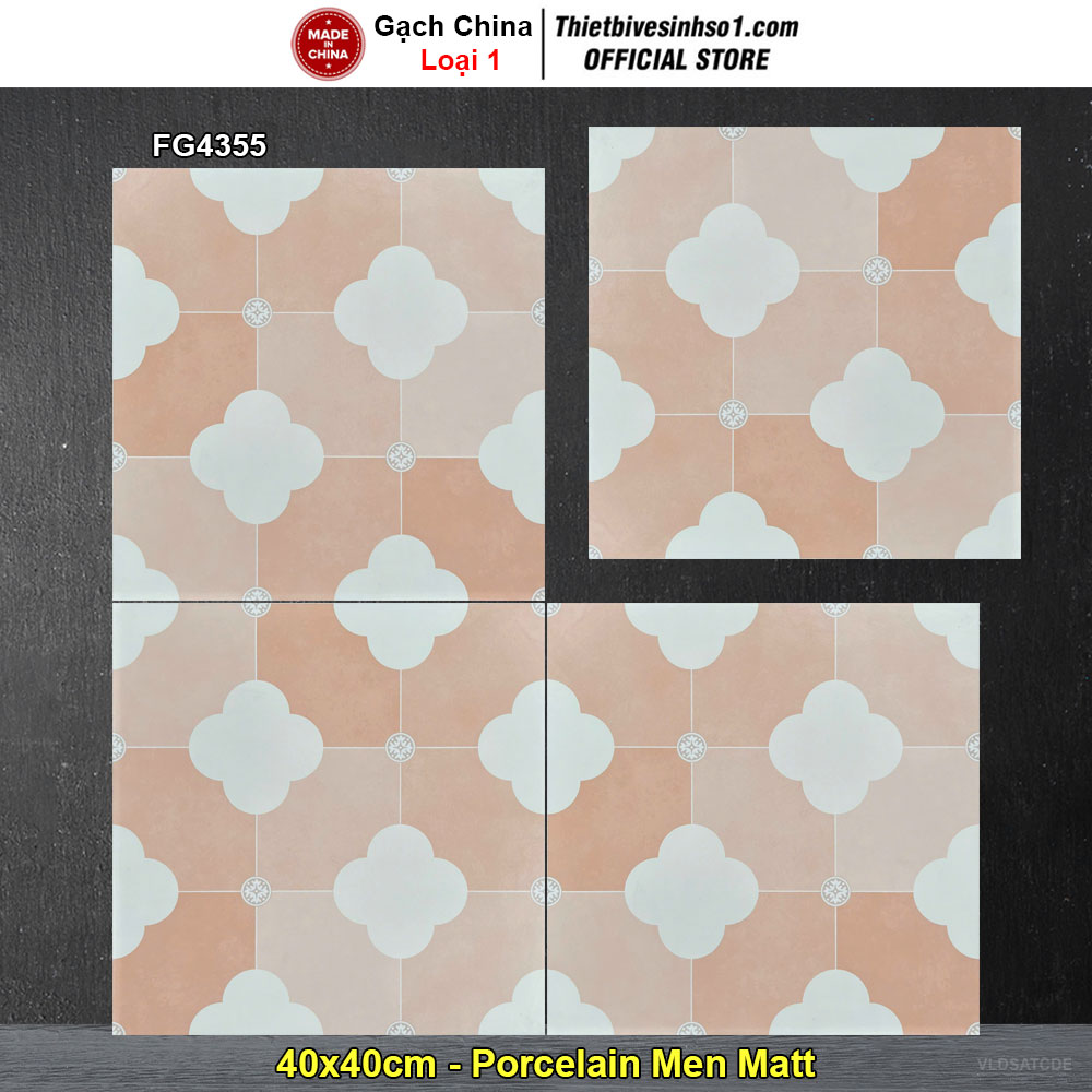 Gạch Bông Men 40x40 Trung Quốc FG4355 Gạch Bông Men 40x40 Trung Quốc FG4355