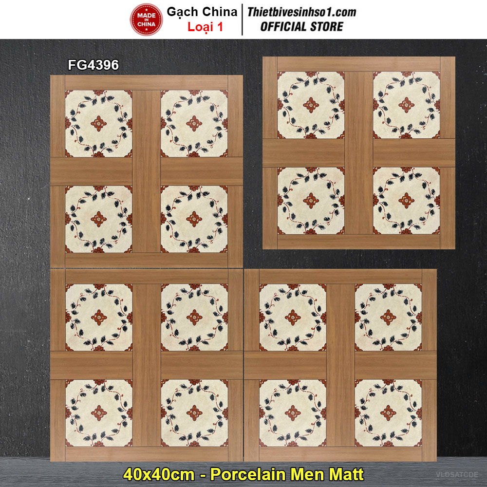 Gạch Bông Men 40x40 Trung Quốc FG4396 Gạch Bông Men 40x40 Trung Quốc FG4396