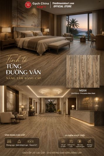 Gạch Giả Gỗ 20x100 Trung Quốc M204-3D