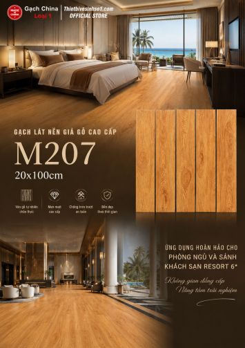 Gạch Giả Gỗ 20x100 Trung Quốc M207-3D