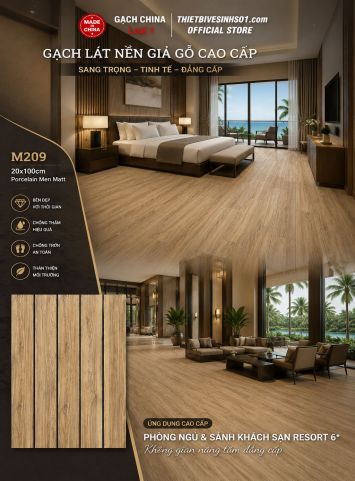 Gạch Giả Gỗ 20x100 Trung Quốc M209-3D