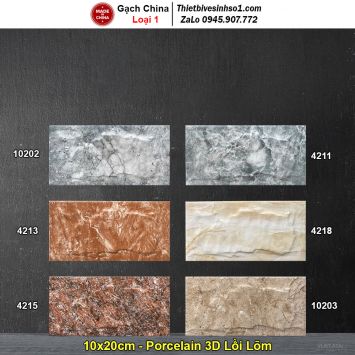 Gạch Thẻ 10x20 Trang Trí Trung Quốc 4211-4213-4215-4218-10202-10203