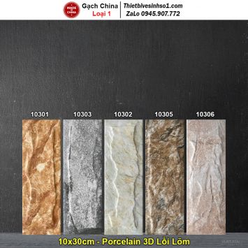 Gạch Thẻ 10x30 Trang Trí Trung Quốc 10301-10303-10302-10305-10306