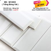 Gạch Thẻ Trắng Bóng Vát 10x30cm M1300X