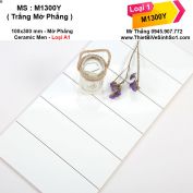 Gạch Thẻ Trắng Mờ Phẳng 10x30cm M1300Y