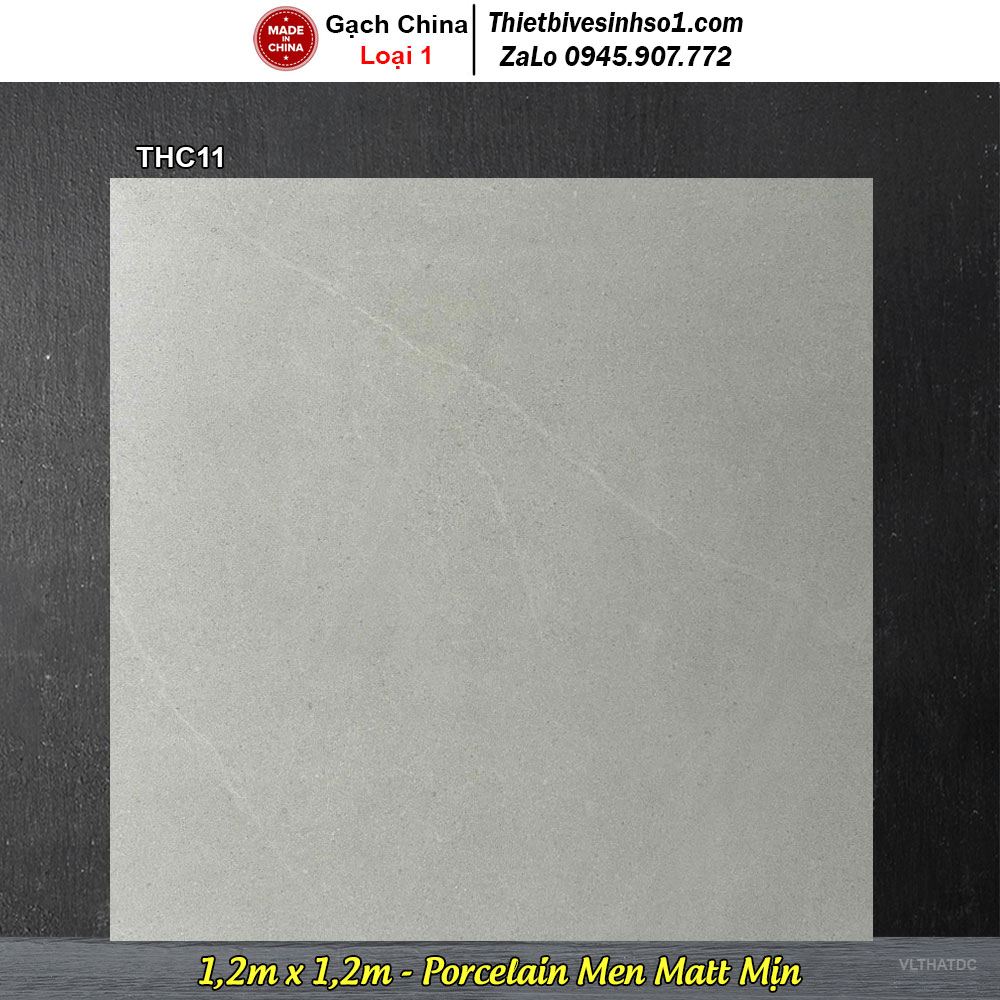 Gạch 1,2m x 1,2m Trung Quốc THC11 Vân Xám