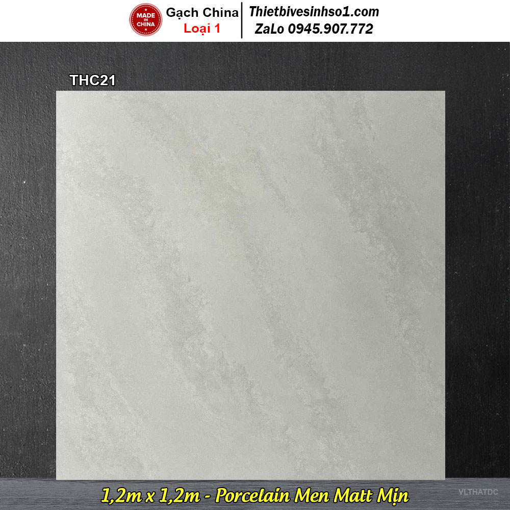 Gạch 1,2m x 1,2m Trung Quốc THC21 Vân Xám