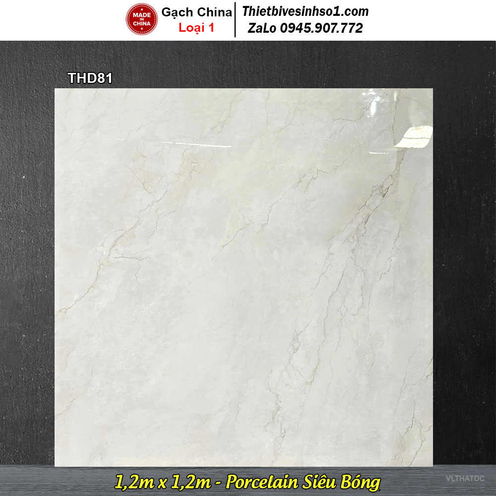 Gạch 1,2m x 1,2m Trung Quốc THD81 Vân Đá