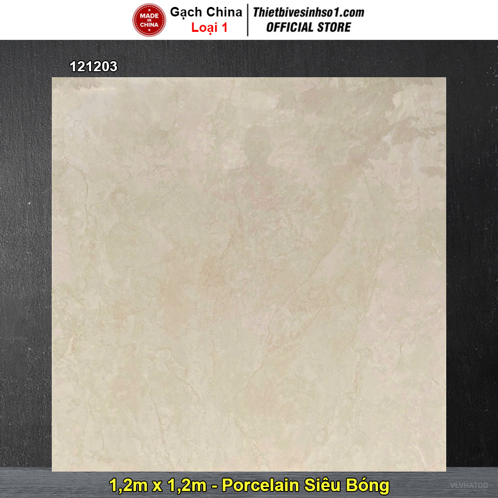 Gạch 1,2m x 1,2m Trung Quốc 121203 Vân Vàng