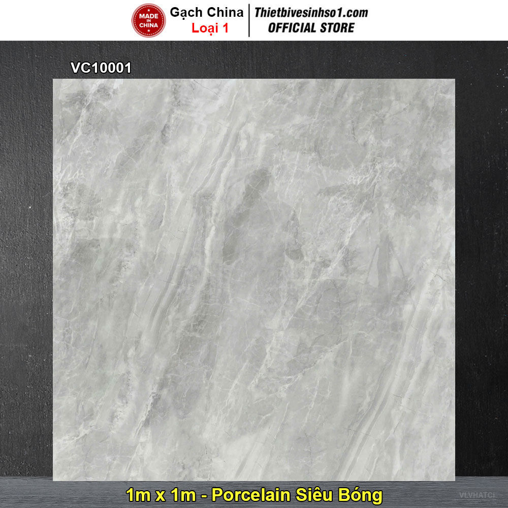 Gạch 1m x 1m Trung Quốc VC10001 Vân Xám