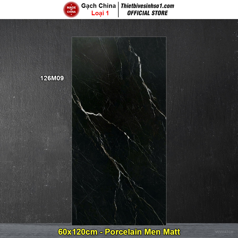 Gạch 60x120 Trung Quốc 126M09 Vân Đá Đen