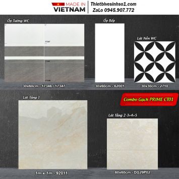 Combo Trọn Bộ Gạch Ốp Lát Prime CT01