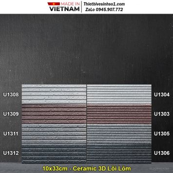 Bộ Gạch Thẻ Trang Trí 10x33 Dacera