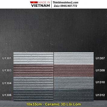 Bộ Gạch Thẻ Trang Trí 10x33 Dacera