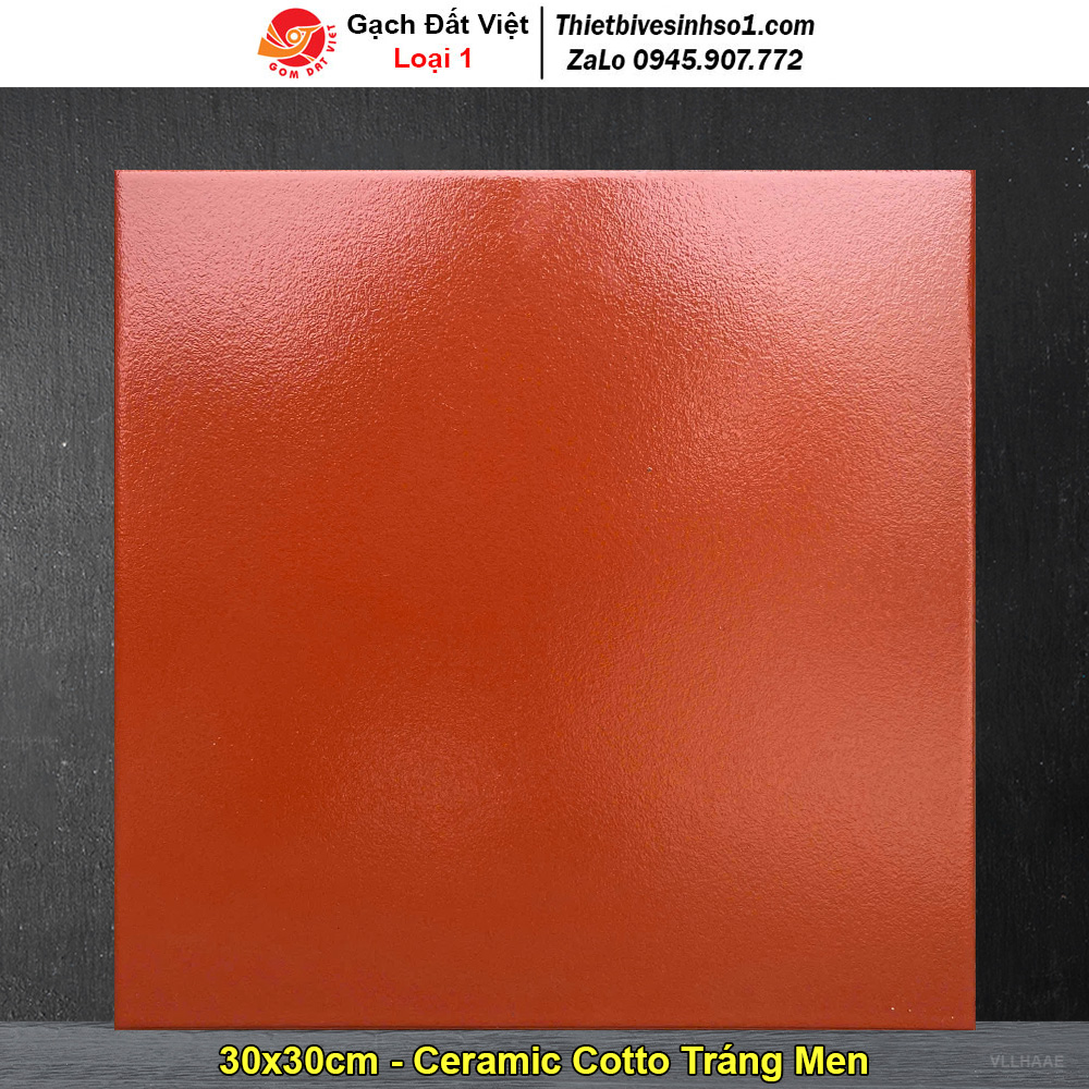 Gạch Lát Sân Cotto Đất Việt 30x30 Tráng Men