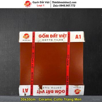 Gạch Lát Sân Cotto Đất Việt 30x30 Tráng Men