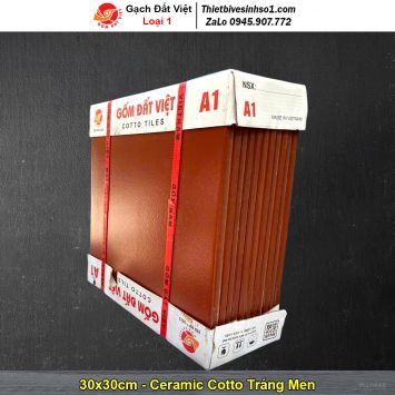 Gạch Lát Sân Cotto Đất Việt 30x30 Tráng Men