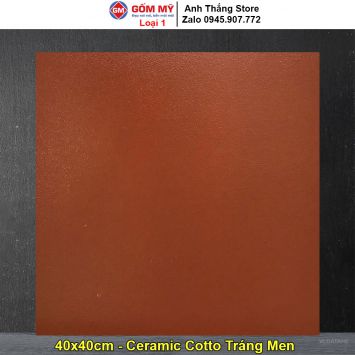 Gạch Lát Sân Cotto Gốm Mỹ 40x40 Tráng Men