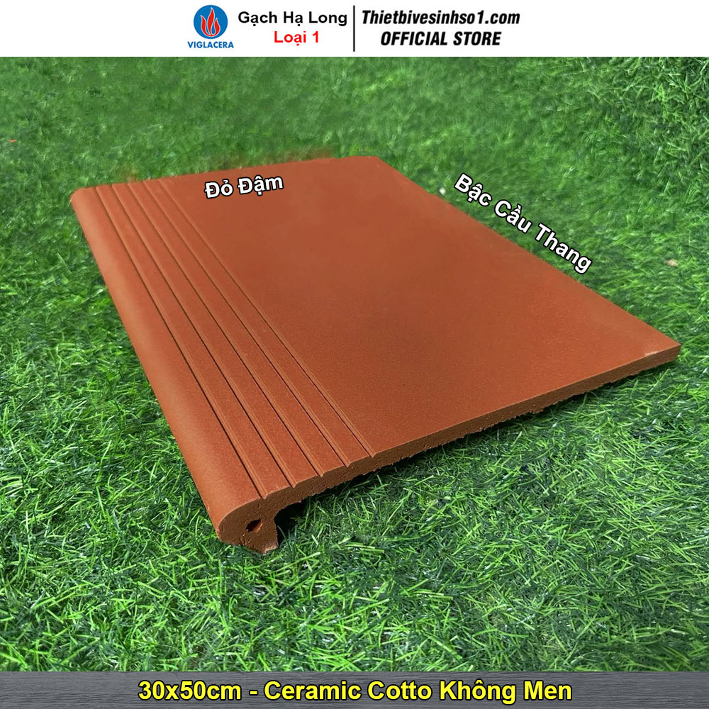 Gạch Bậc Thềm Cầu Thang Hạ Long 30x50 Đỏ Đậm