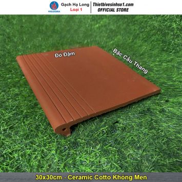 Gạch Bậc Thềm Cầu Thang Hạ Long 30x30 Đỏ Đậm