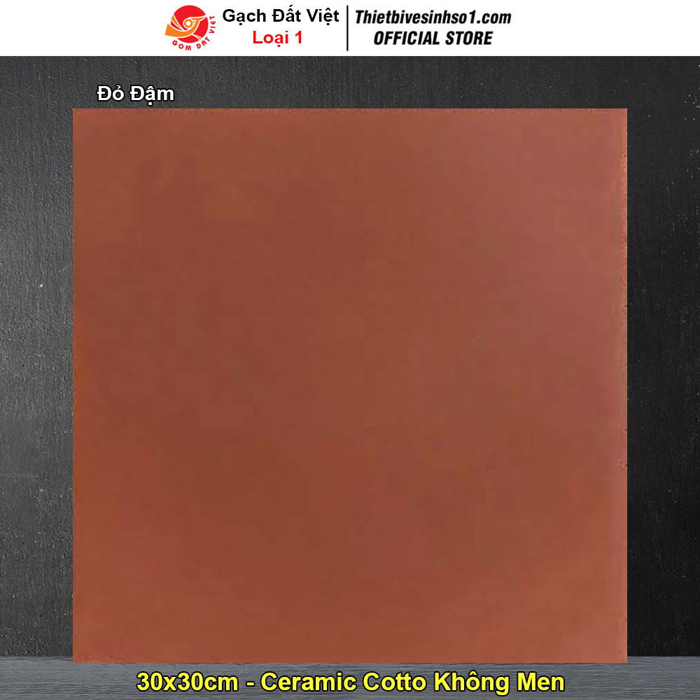 Gạch Lát Sân Cotto Đất Việt 30x30 Đỏ Đậm