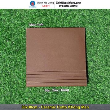 Gạch Bậc Thềm Cầu Thang Hạ Long 30x30 Màu Cafe