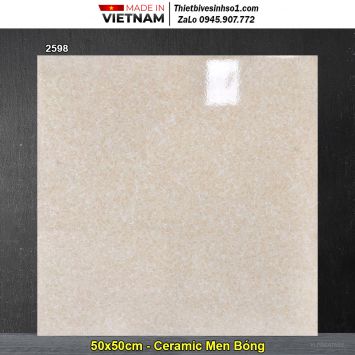 Gạch 50x50 Prime 2598 Vân Vàng Nhạt