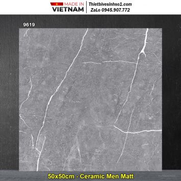 Gạch 50x50 Prime 9619 Vân Ghi Xám