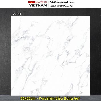 Gạch 80x80 Prime 20785 Trắng Vân Khói