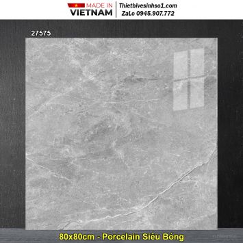 Gạch 80x80 Prime 27575 Vân Ghi Xám