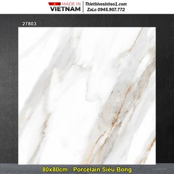 Gạch 80x80 Prime 27803 Trắng Vân Đá