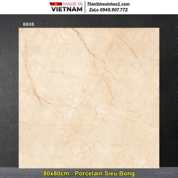 Gạch 80x80 Prime 8806 Vân Đá Vàng