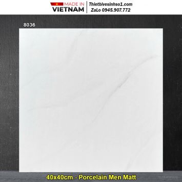 Gạch 40x40 Prime 8036 Trắng Khói