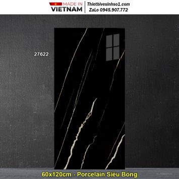 Gạch 60x120 Prime 27622 Đen Vân Vàng