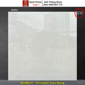 Gạch 80x80 Prime 30002 Vân Trắng Đục