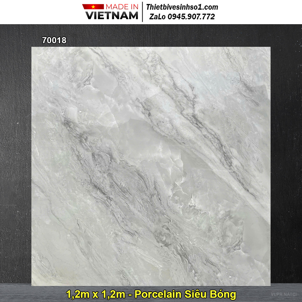 Gạch 1,2m x 1,2m Prime 70018 Vân Đá Xám