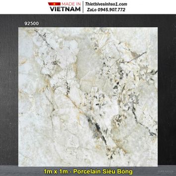 Gạch 1m x 1m Prime 92500 Trắng Vân Đá