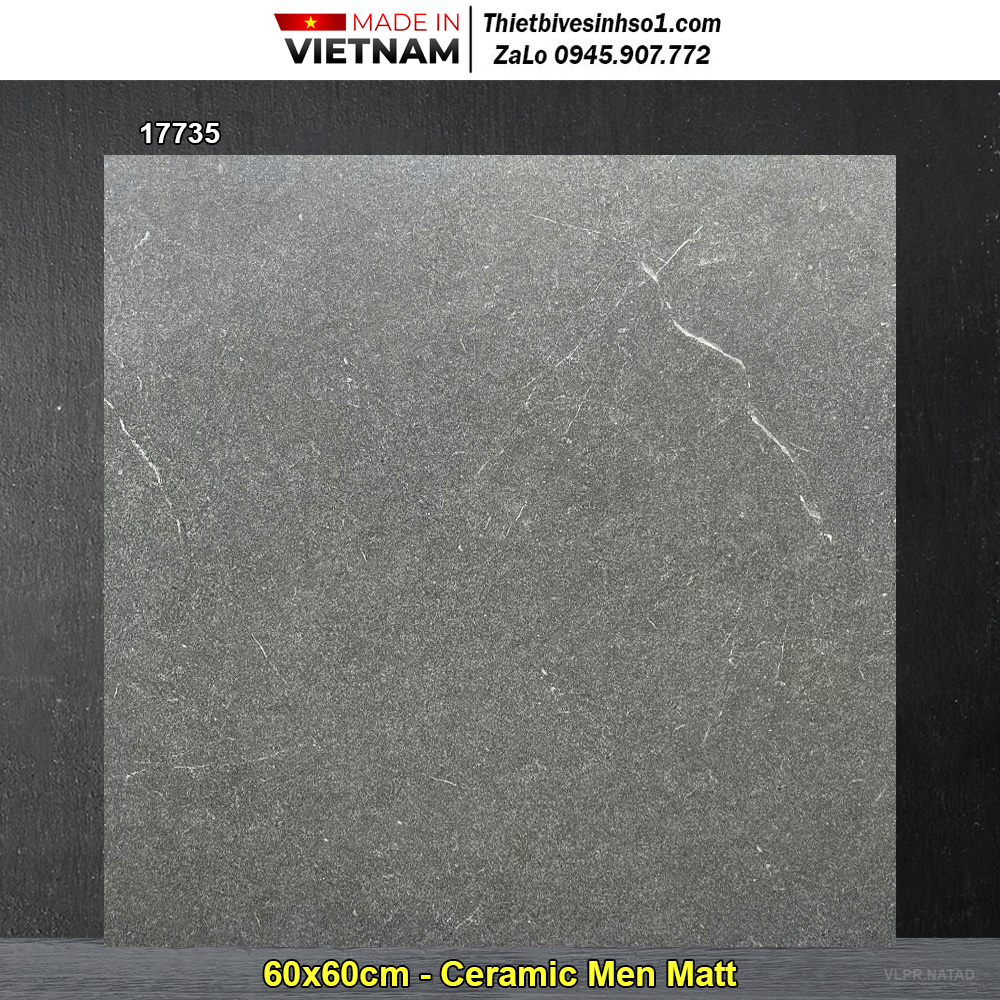 Gạch 60x60 Prime 17735 Vân Ghi Xám