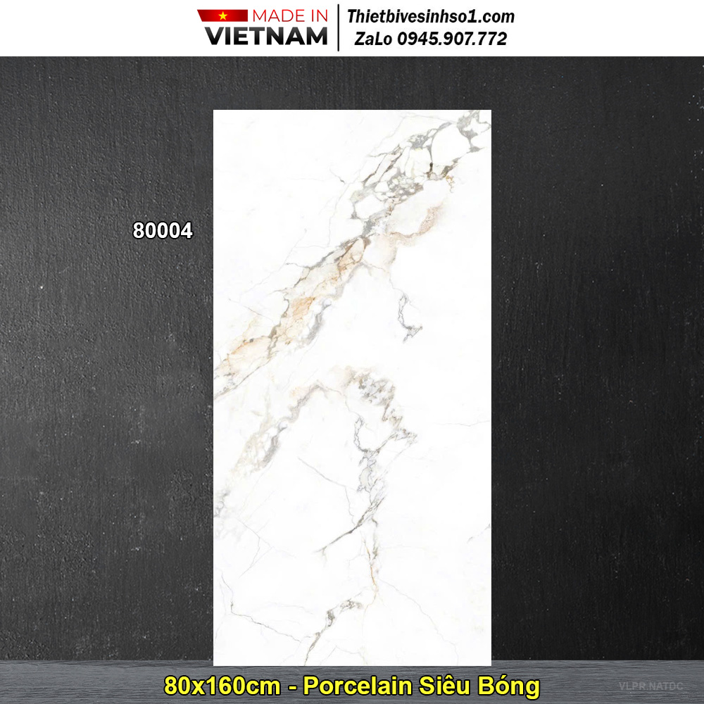 Gạch 80x160 Prime 80004 Vân Đá Trắng